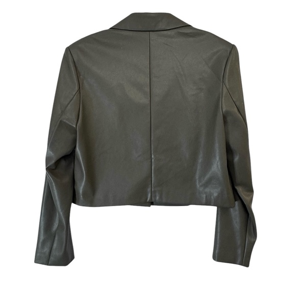 Avec Les Filles Anthropologie Faux Leather Cropped Jacket Size Large NWT - Picture 4 of 10